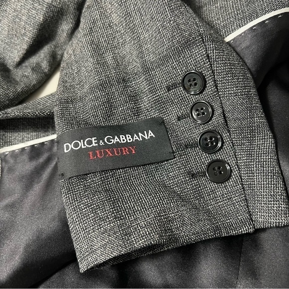 dolce & Gabbana Luxury Plaid Windowpance Check Wool / Silk Blazer Women - Picture 8 of 16